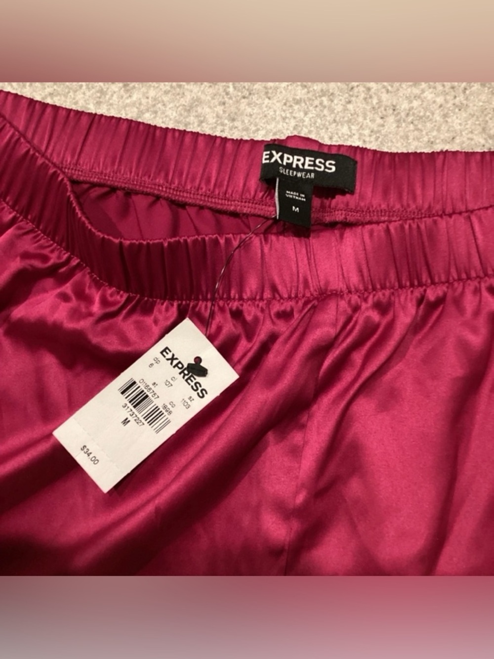 Express Wild Orchid Satin Pajama Set - Picture 5 of 11